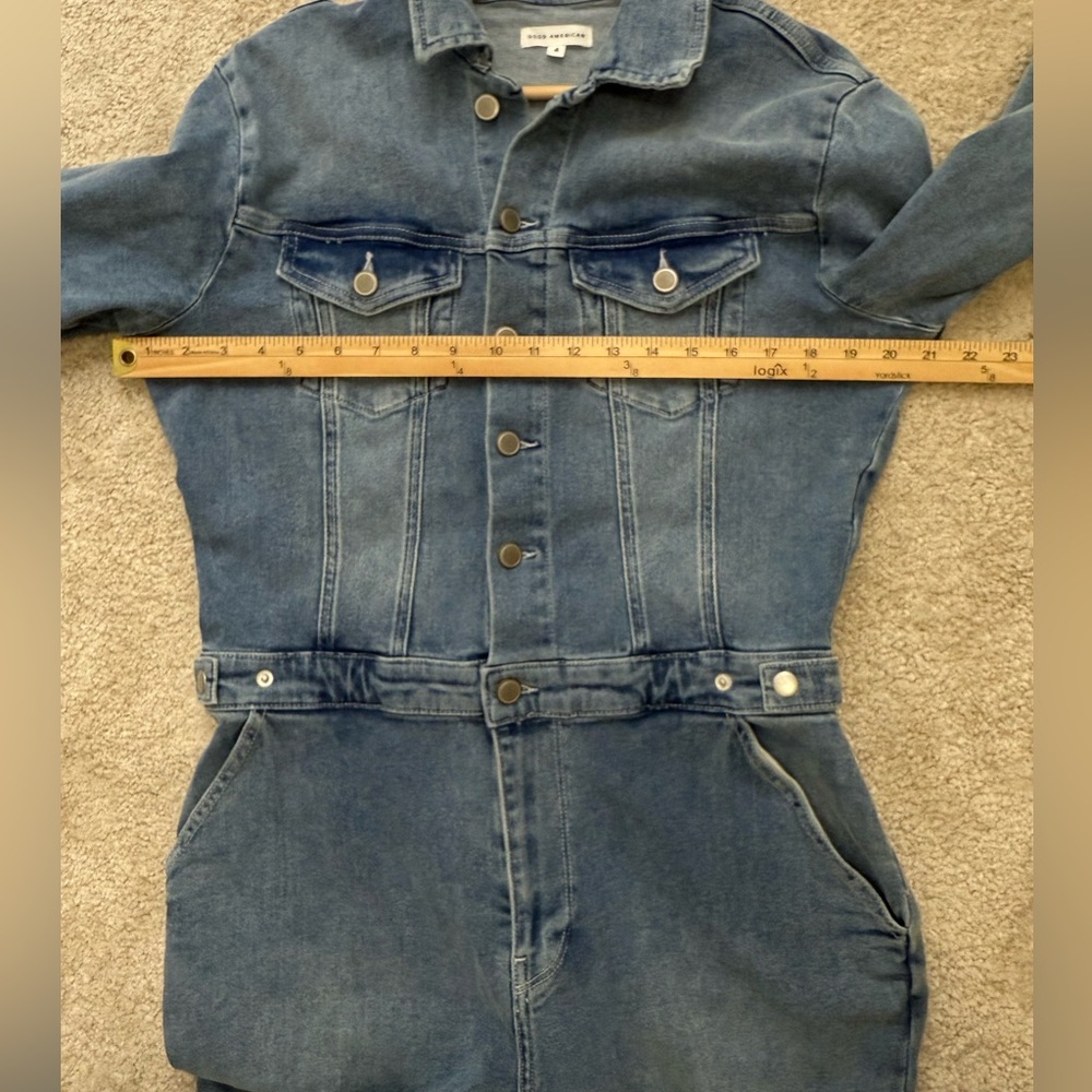 Good American Light Blue Denim Jumpsuit - Picture 9 of 16